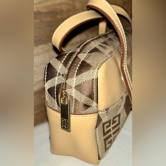 Givenchy Top Handle Leather and Tan Canvas Print EC - Picture 5 of 10